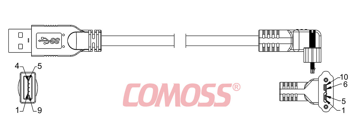 USB3C-A/1-CRS/DA-_M-HF(Black,OD7.0)