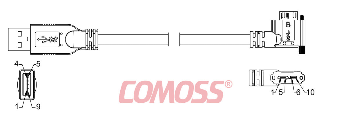USB3C-A/1-CRS/LA-_M-HF(Black,OD7.0)