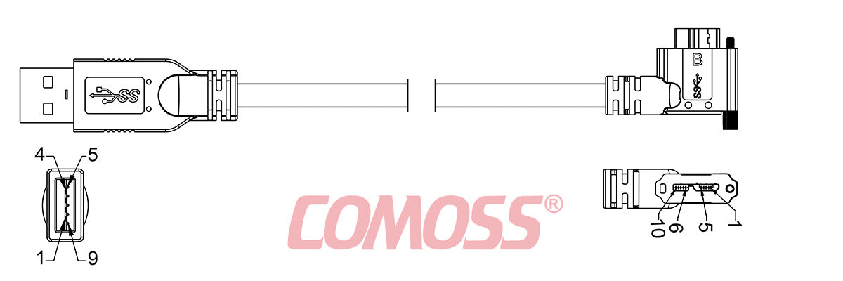 USB3C-A/1-CRS/RA-_M-HF(Black,OD7.0)