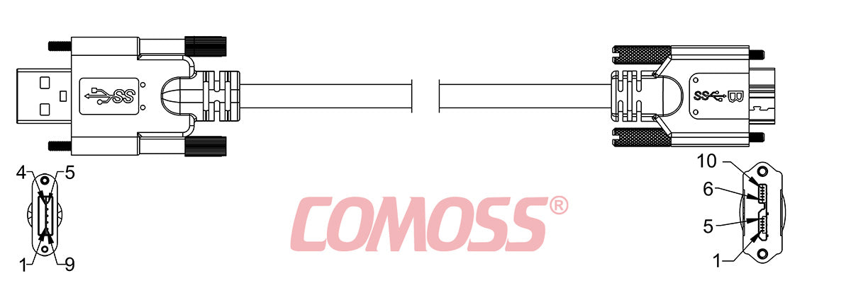 USB3C-AS/1-CS/1-_M-HF(Black,OD7.0)