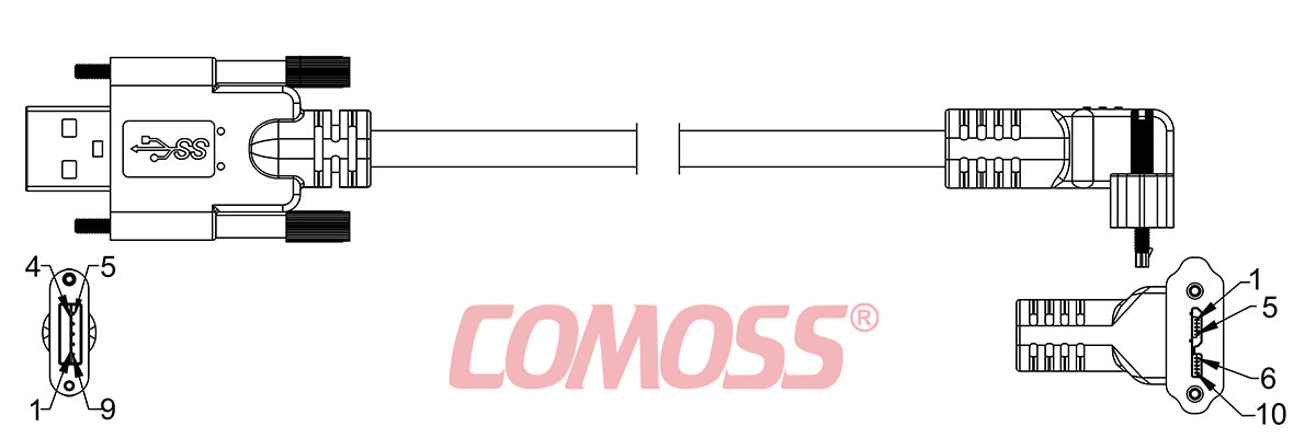 USB3C-AS/1-CRS/UA-_M-HF(Black,OD7.0)