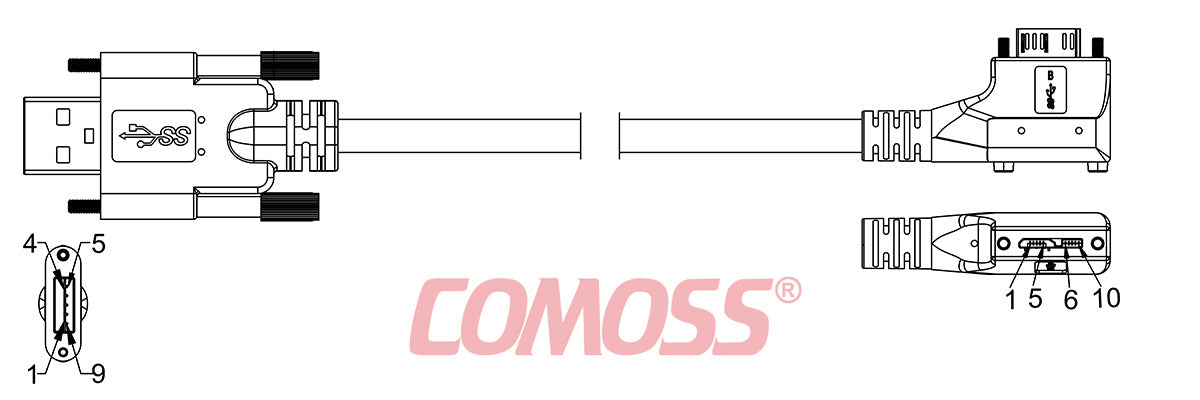 USB3C-AS/1-CR2S/LA-_M-HF(Black,OD7.0)