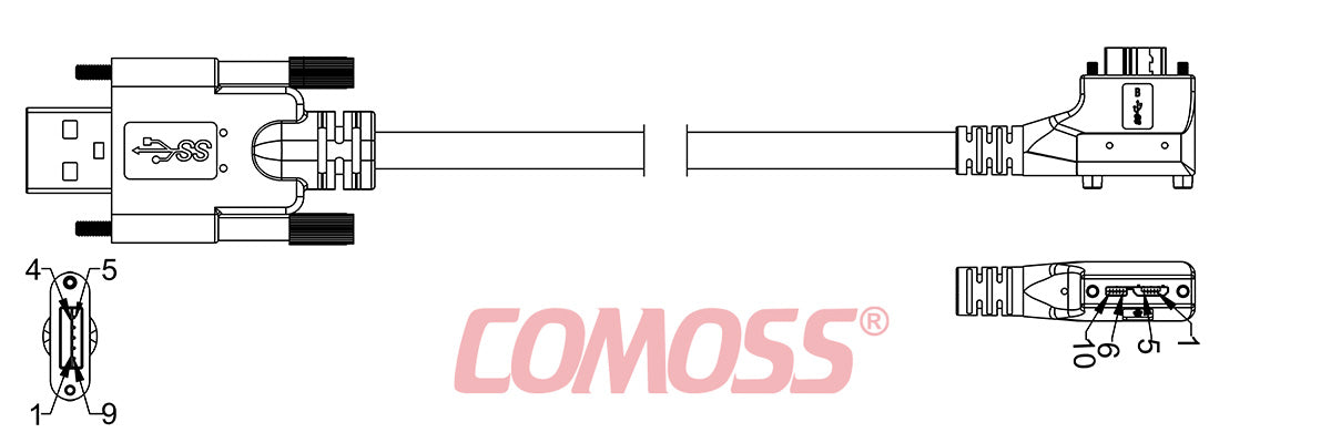 USB3C-AS/1-CR2S/RA-_M-HF(Black,OD7.0)