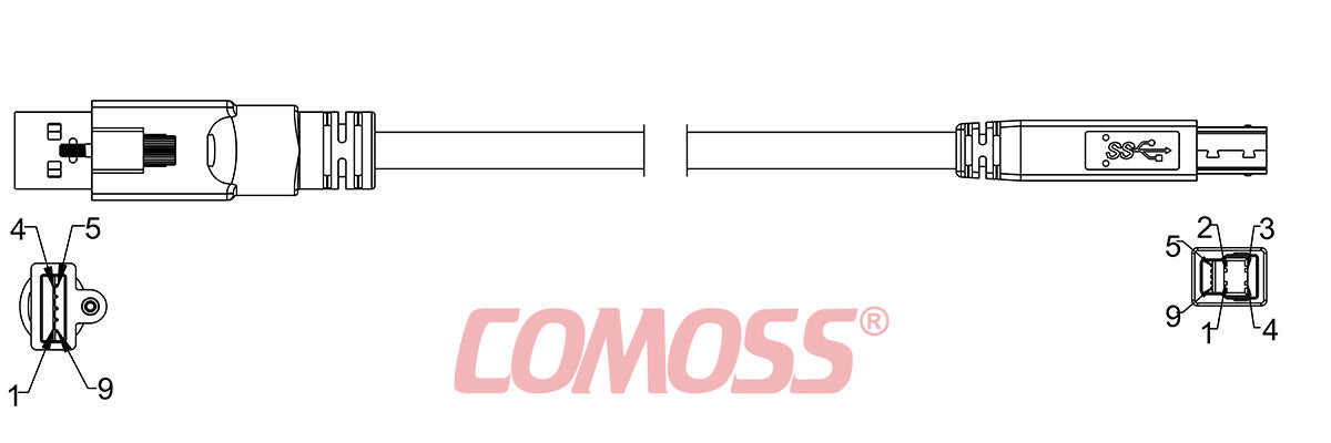 USB3C-ATS/1-B/1-_M-HF(Black,OD7.0)