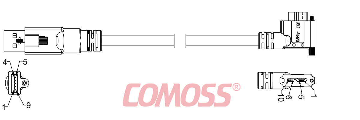 USB3C-ATS/1-CRS/RA-_M-HF(Black,OD7.0)