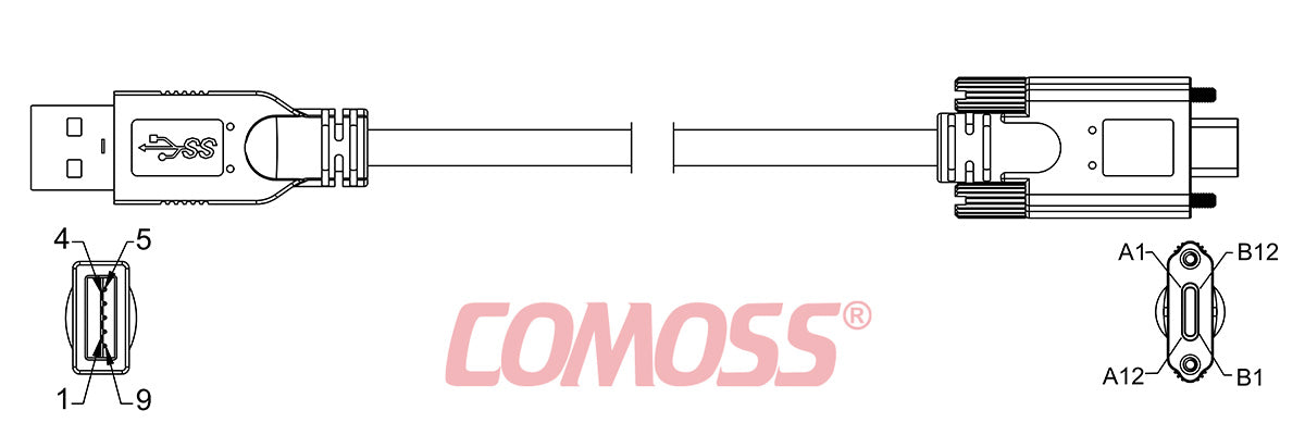 USB3C-A/1-TCS/1-_M(Blue,OD5.5)