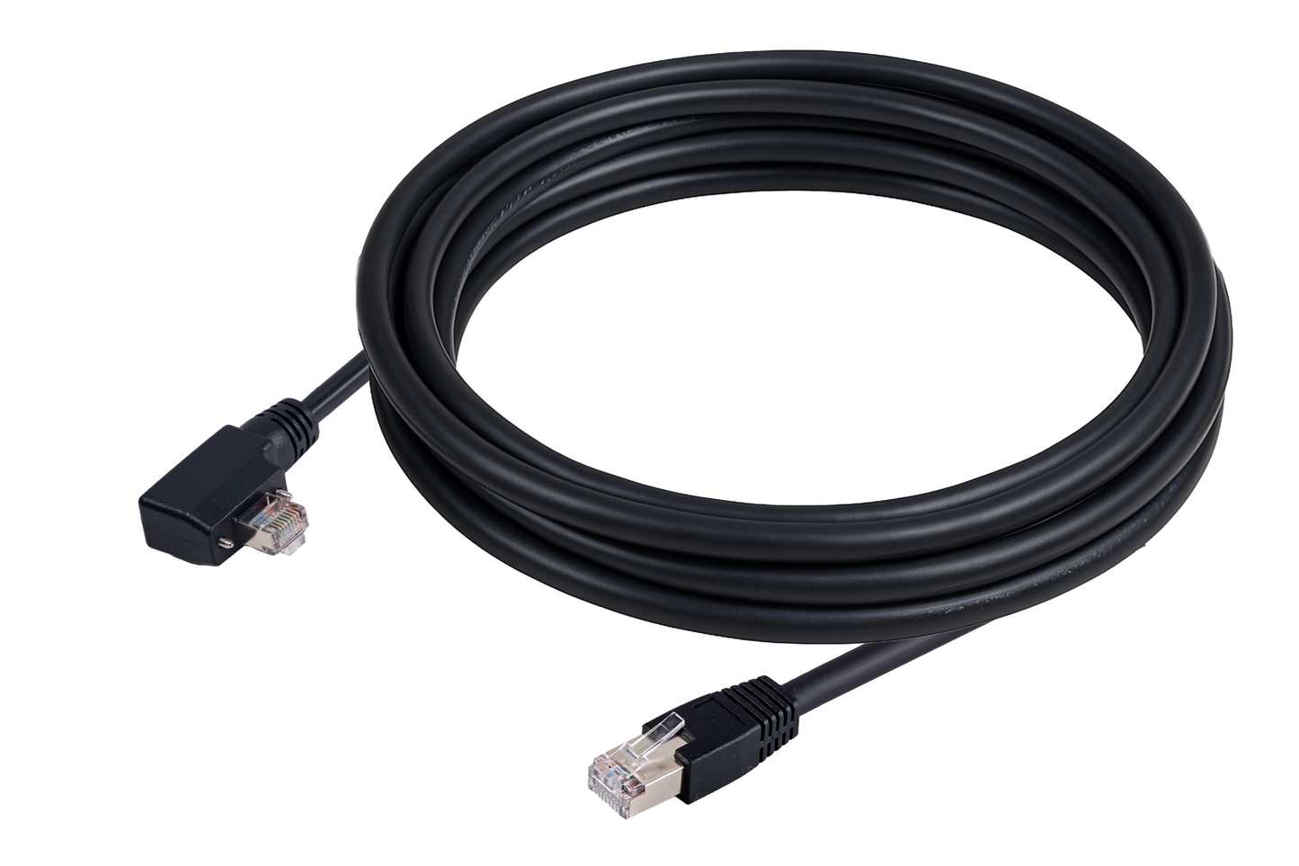 特賣商品 - Cat.5e/RJ45 to RJ45右轉角帶鎖