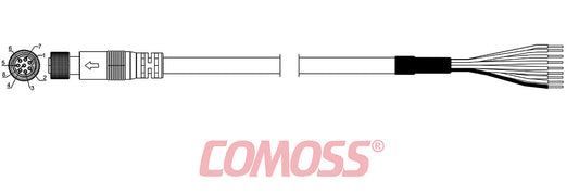 Tigger Cable-M8 A code F08P -S&T-_M-HF(Black,OD5.2)