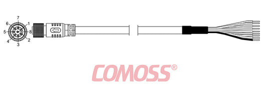 Tigger Cable-M12 A code F08P -S&T-_M-HF(Black,OD5.2)