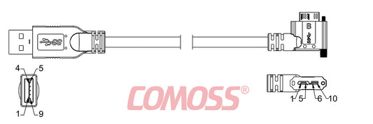 USB3C-A/1-CRS/LA-_M-HF(Black,OD7.0)