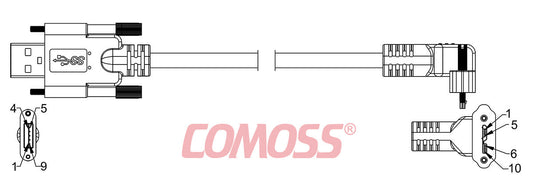 USB3C-AS/1-CRS/UA-_M-HF(Black,OD7.0)