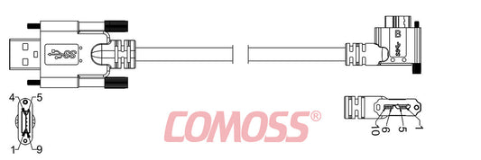 USB3C-AS/1-CRS/RA-_M-HF(Black,OD7.0)