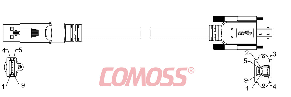 USB3C-ATS/1-BS/1-_M-HF(Black,OD7.0)