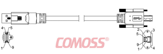 USB3C-ATS/1-BS/1-_M-HF(Black,OD7.0)
