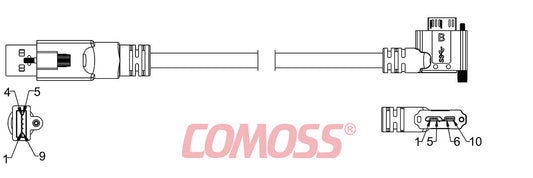USB3C-ATS/1-CRS/LA-_M-HF(Black,OD7.0)