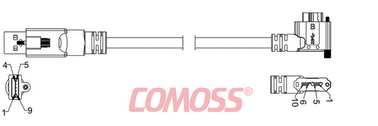 USB3C-ATS/1-CRS/RA-_M-HF(Black,OD7.0)