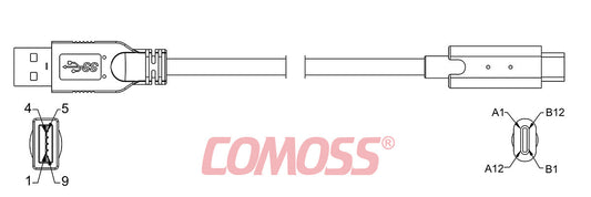 USB3.2C-A/1-TC/1-_M(Black,OD5.0)