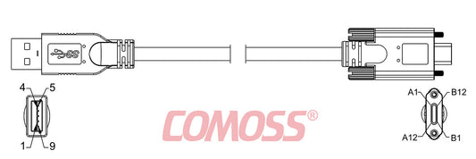USB3.2C-A/1-TCS/1-_M(Black,OD5.0)